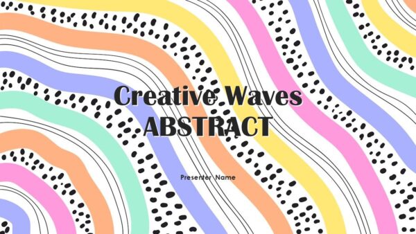 Free Creative Colorful Waves Abstract Presentation Template