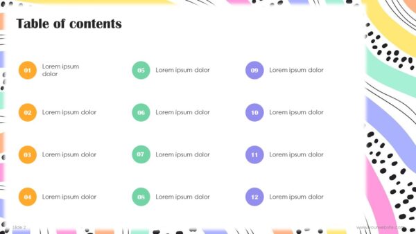 Free Creative Colorful Waves Abstract Presentation Template