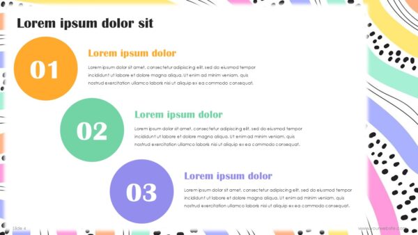 Free Creative Colorful Waves Abstract Presentation Template