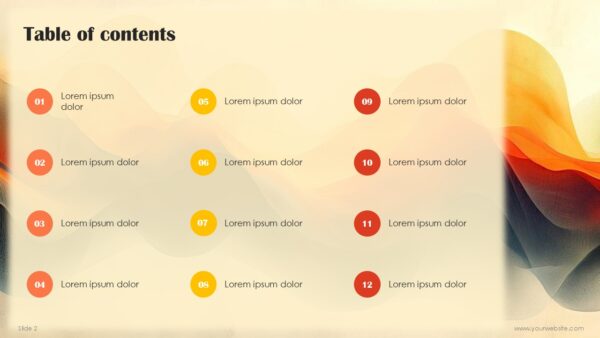 Free Creative Waves Abstract Presentation Template