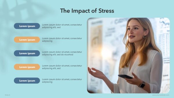 Free Female Work Stress PowerPoint Presentation Template