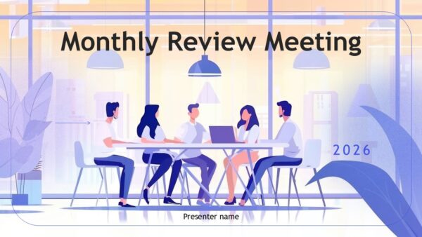 Free Monthly Review Meeting PowerPoint Presentation