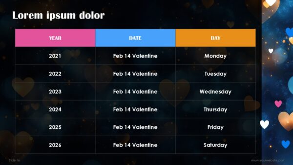 Free Valentine Romantic Abstract Presentation Template
