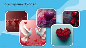 Free Valentines Day Modern Blush of Love Abstract Design PowerPoint Template