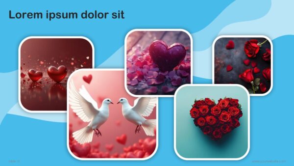 Free Valentines Day Modern Blush of Love Abstract Design PowerPoint Template