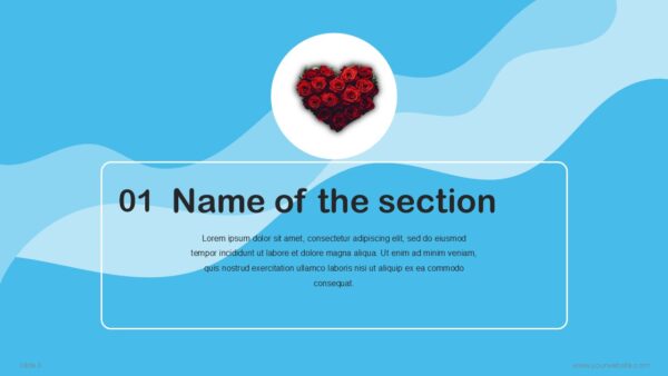 Free Valentines Day Modern Blush of Love Abstract Design PowerPoint Template