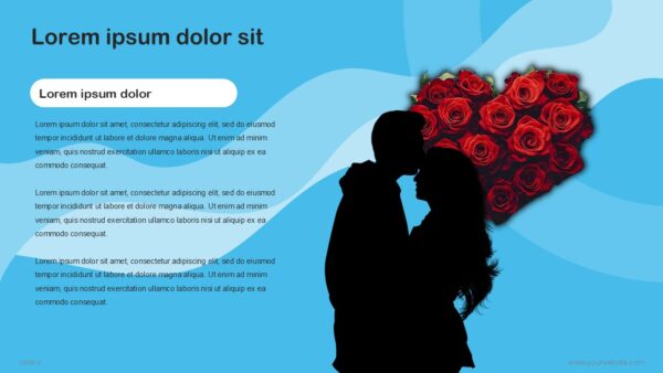 Free Valentines Day Modern Blush of Love Abstract Design PowerPoint Template