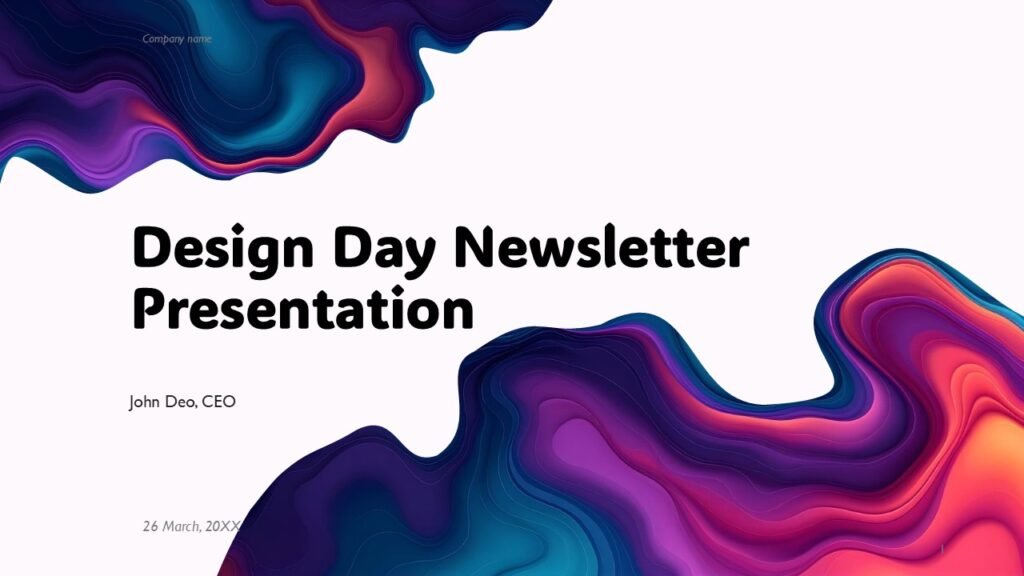 Free Design Day Newsletter PowerPoint Presentation Template