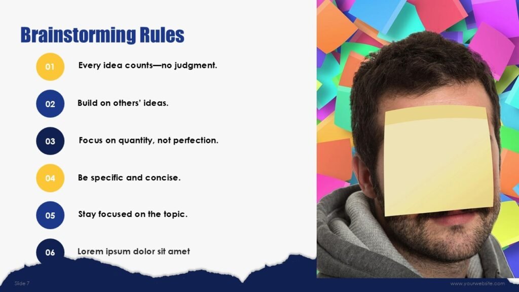 Free Brainstorming PowerPoint Template and Google Slides