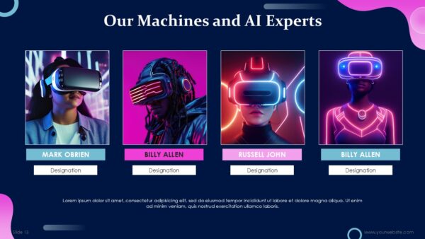 Free Machines of the Future and AI PowerPoint Template