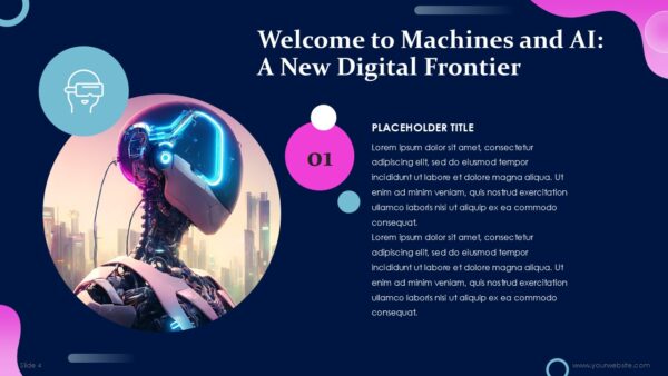 Free Machines of the Future and AI PowerPoint Template